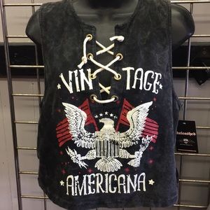 Vintage Americana Unleashed Rockwear top